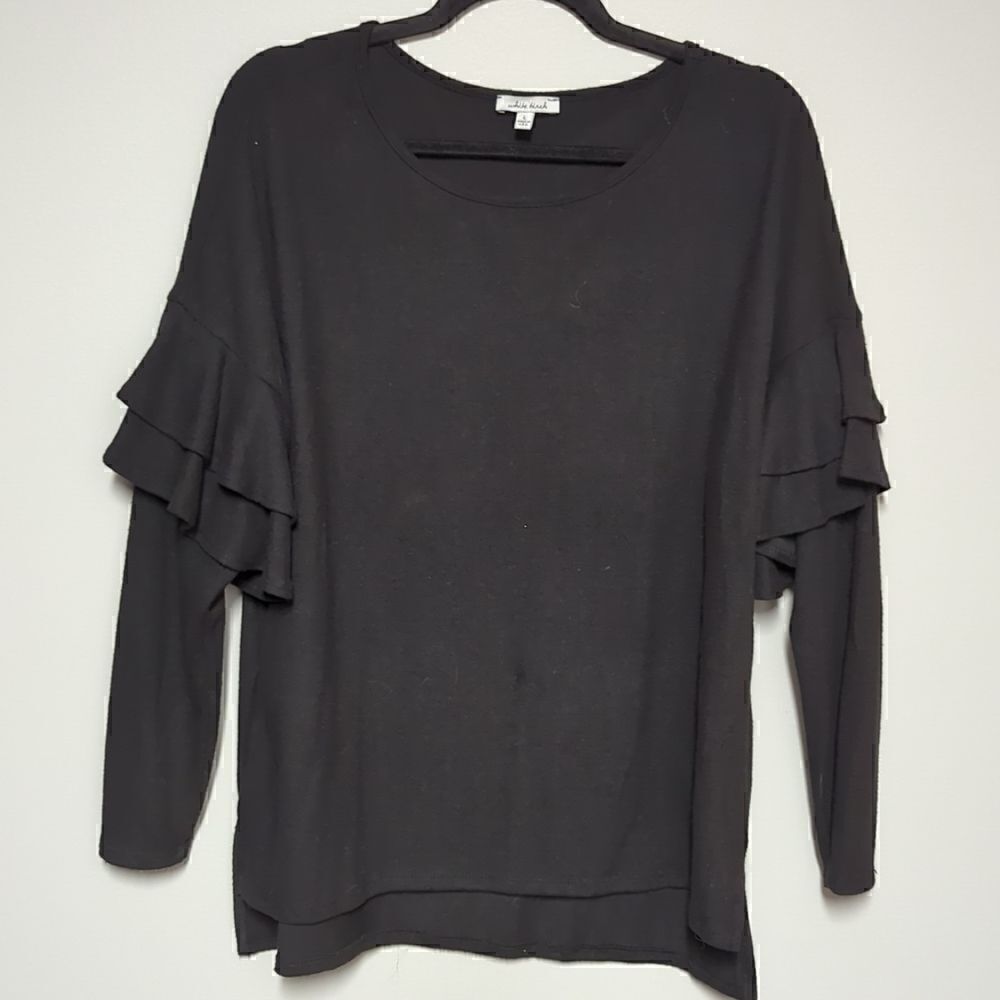 White Birch Black Long Sleeve Blouse